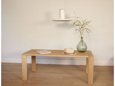 table basse scandinave chêne clair