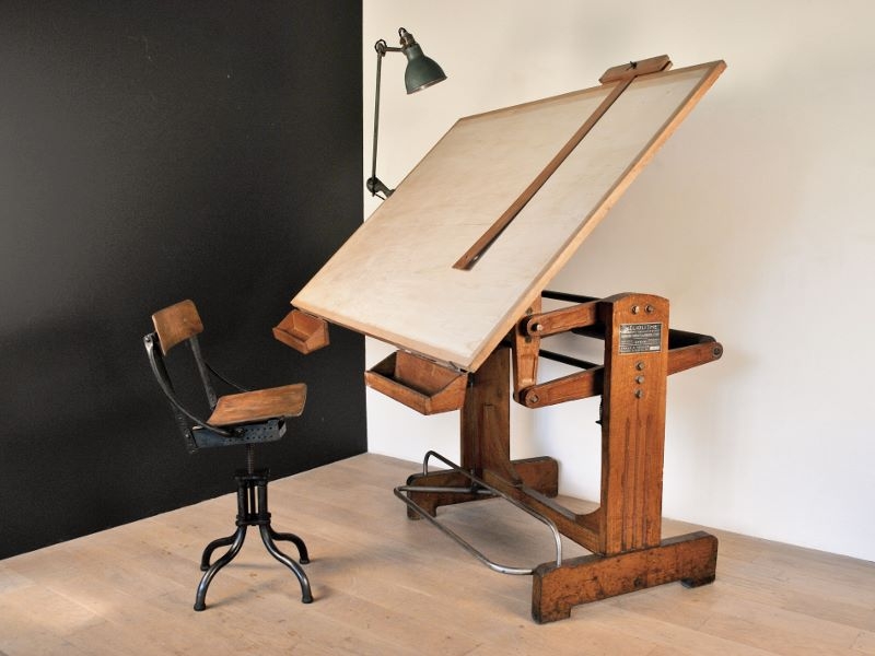 Planche à dessin, table à dessin, planche à dessin en bois